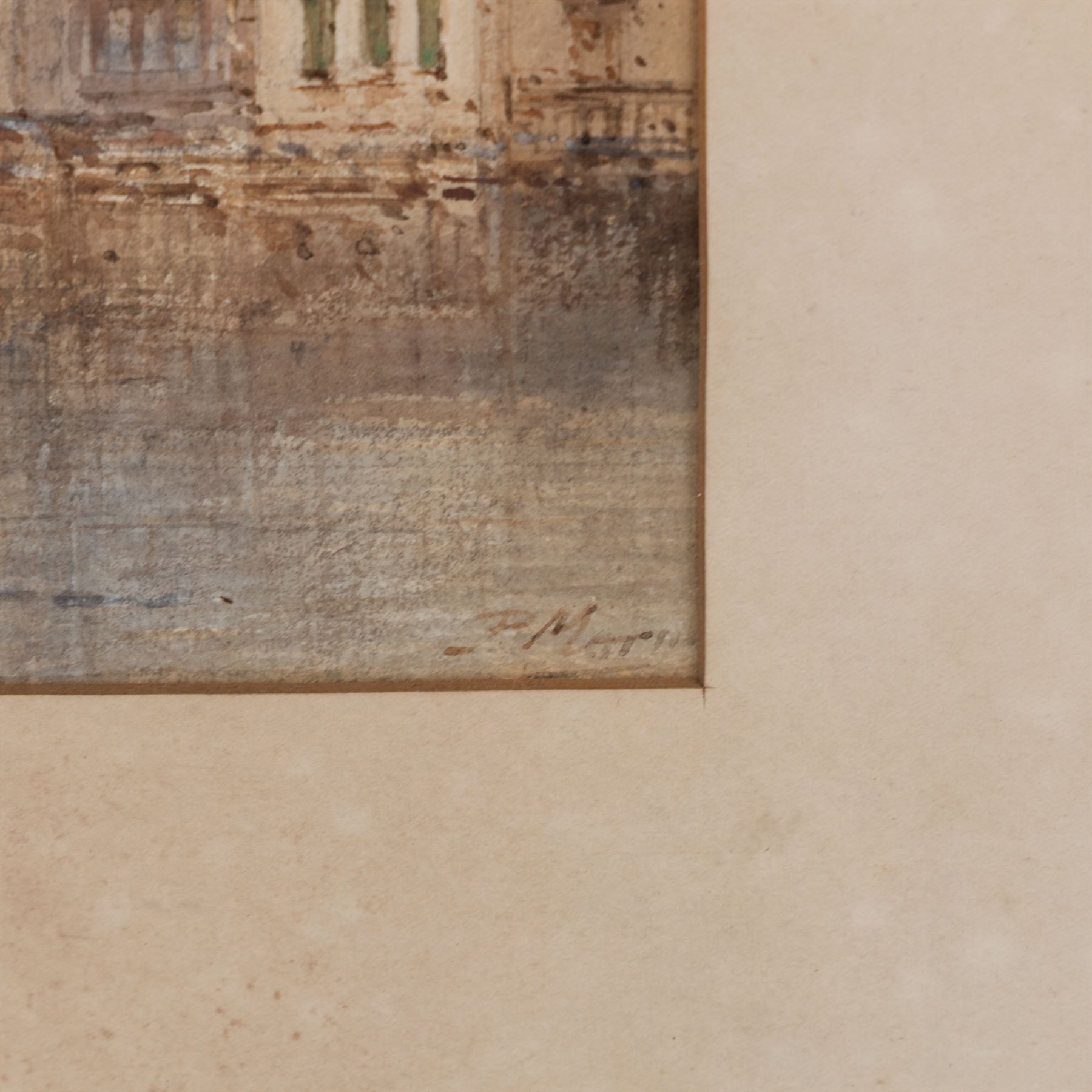 Paul Marny (French/British 1829-1914): 'In Amsterdam', watercolour signed, titled beneath mount verso 29.5cm x 20.5cm