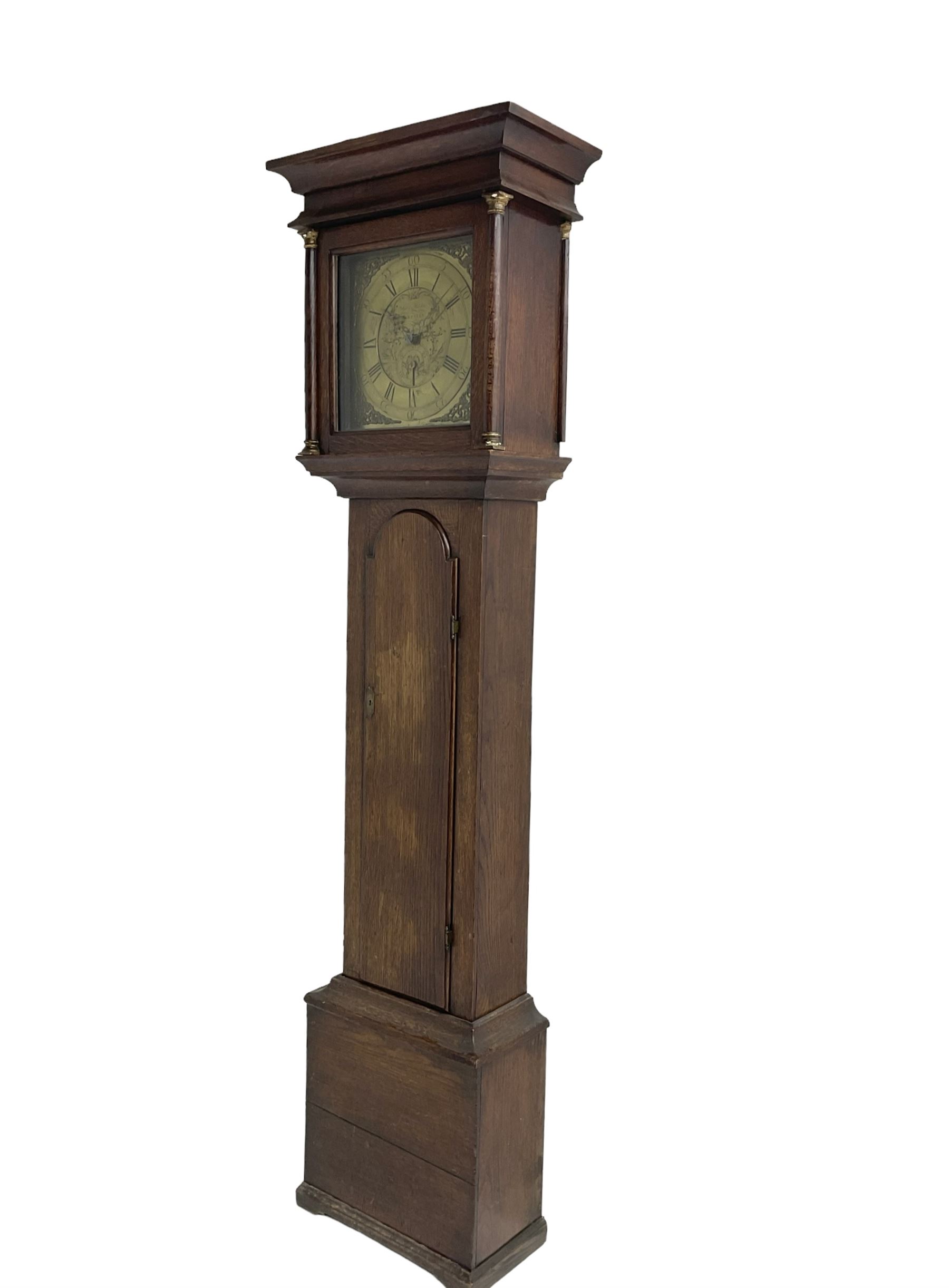 John Fletcher of Barnsley Mid18th century 30hour oak cased longcase