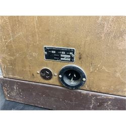 Aristocrat Nevada Lucky Strike one-armed bandit arcade machine, circa 1964, light-up display in aluminium and stainless steel case, with keys, H72cm 