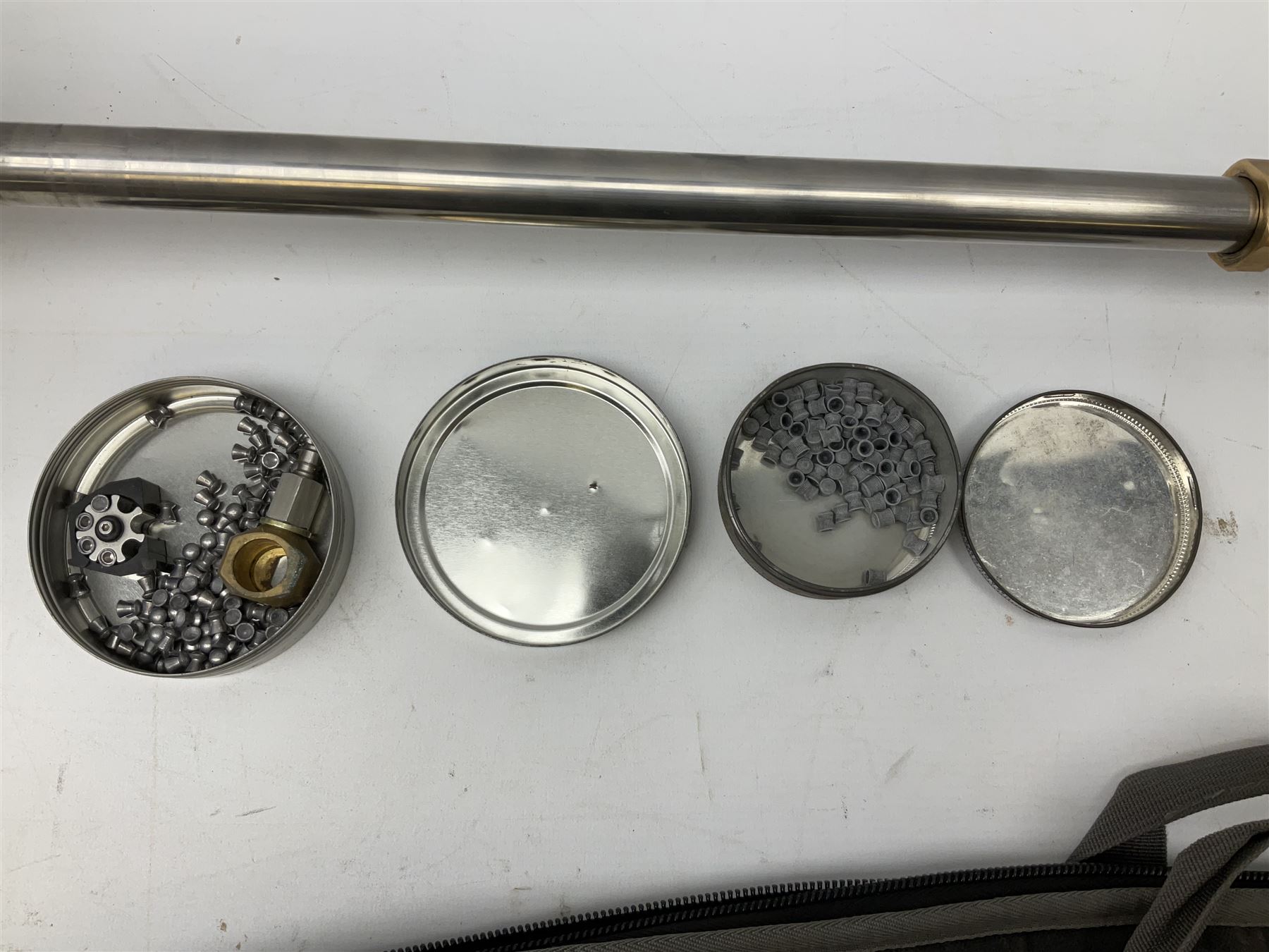 Air Arms S400F Carbine bolt-action .22 multishot air rifle, pump-up action, adjustable trigger, fitted with sound moderator and Nikko Stirling Mountmaster 3-9 x 50 telescopic sight, complete with stirrup type pump, pressure gauge etc, serial no.135456, L106cm; in gun sling