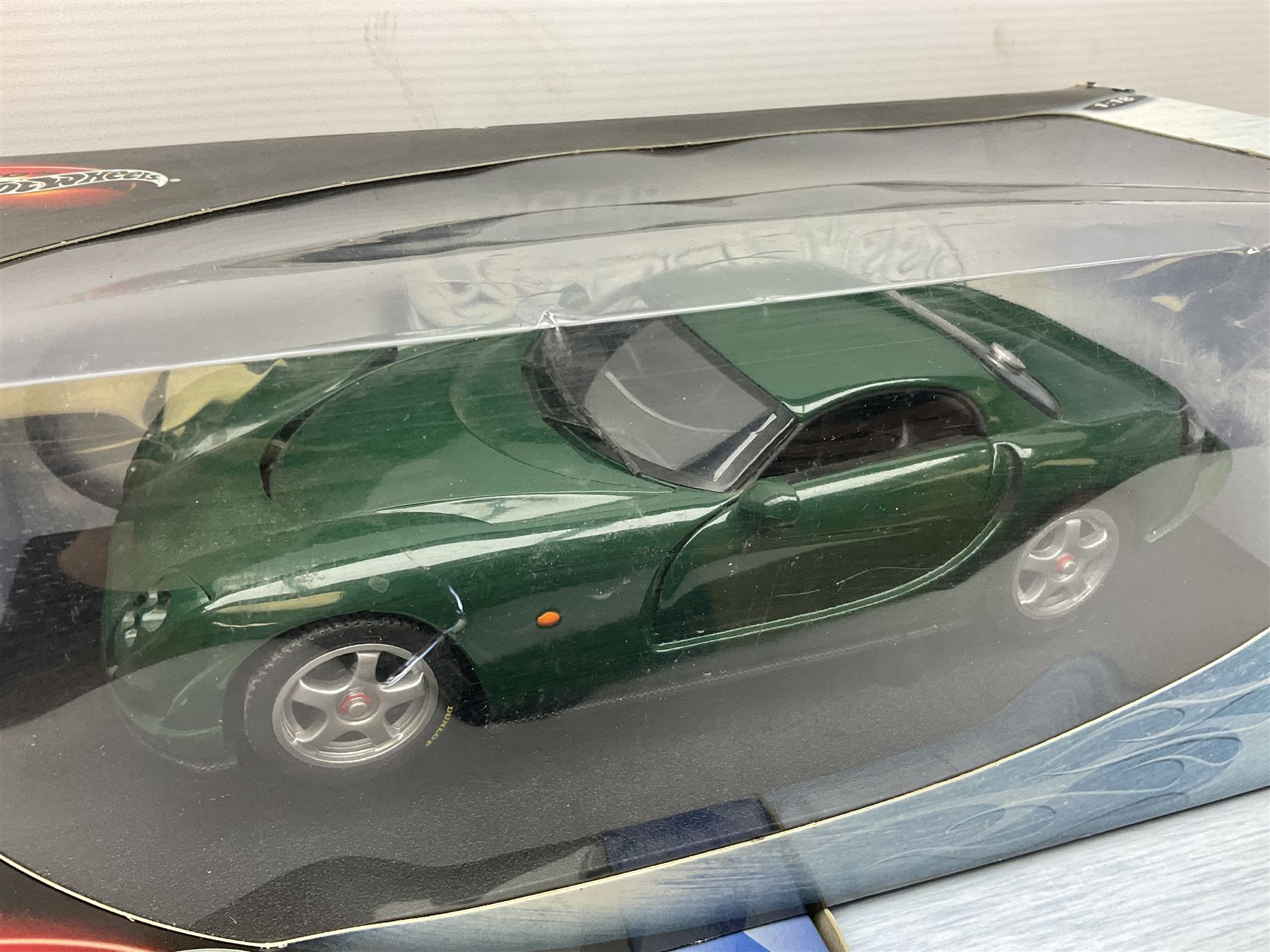 Model Car Group - three 1:18 scale models comprising Lada Niva, Citroen CX and Rover 3500; together with Kyosho Minicar Club 1:18 scale Mercedes Benz E-Class Sedan and Mattel Hot Wheels 1:18 scale TVR Speed 12; all boxed (5)