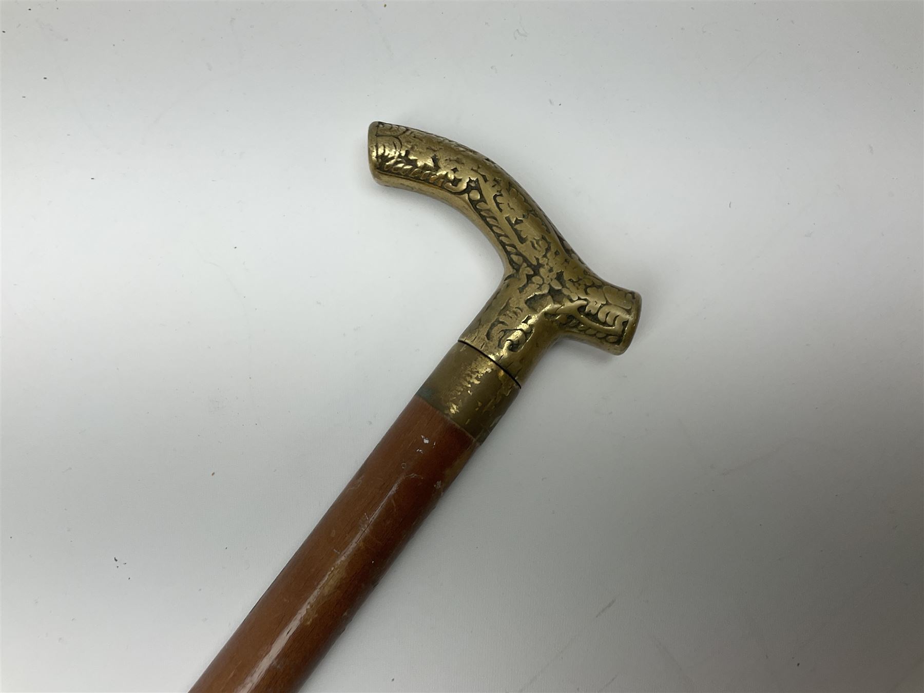 Adjustable Gamebird shooting stick, together with Mills Munitions shooting stick, Featherwate shooting stick, five others and two wooden walking sticks.  