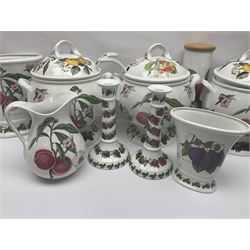 Three Portmeirion soup tureens with covers and ladles, together with vases, large bowls and other Portmeirion items