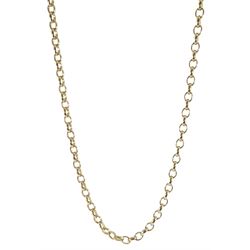 9ct gold cable link necklace, hallmarked