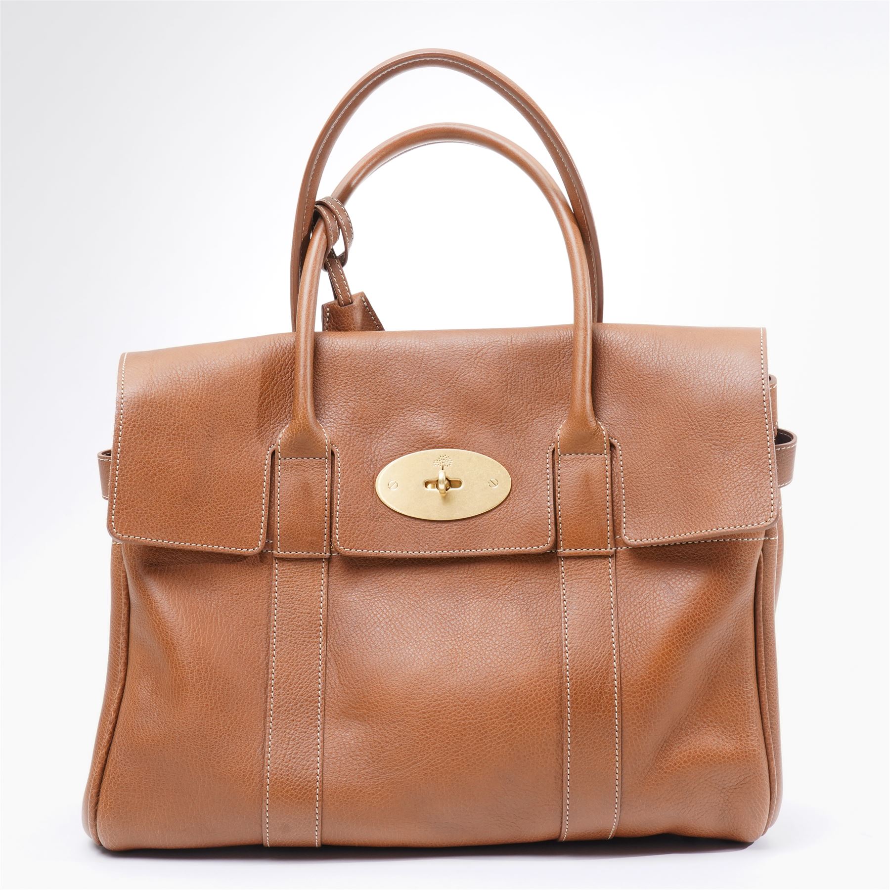Mulberry - ‘Bayswater Heritage’ Classic Tote Bag, introduced in 2003, in oak NVT leather with signature gold tone Postman’s Lock closure and hardware, with rolled top handles, unused with original dust bag 