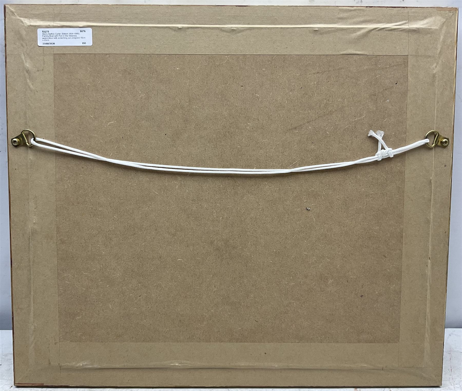 Henry Barlow Carter (British 1804-1868): Fishing Boat with Port in the Distance, watercolour with scratching out unsigned 16cm x 23cm 
