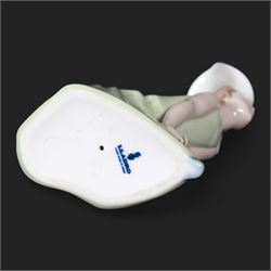 Five Lladro figures, including Dutch Girl with Duck no 5066, Girl With Cockerel no 4591, Rabbit Food no 4826 etc 