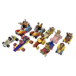 Corgi - ten unboxed and playworn TV/Film related die-cast models including three Popeye Paddle Wagons; Dick Dastardly; Magic Roundabout; Muppets; Batman Penguinmobile; and Basil Brush (10)