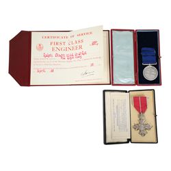 Most Excellent Order of the British Empire, M.B.E. breast badge and Greenwich Hospital Sch...