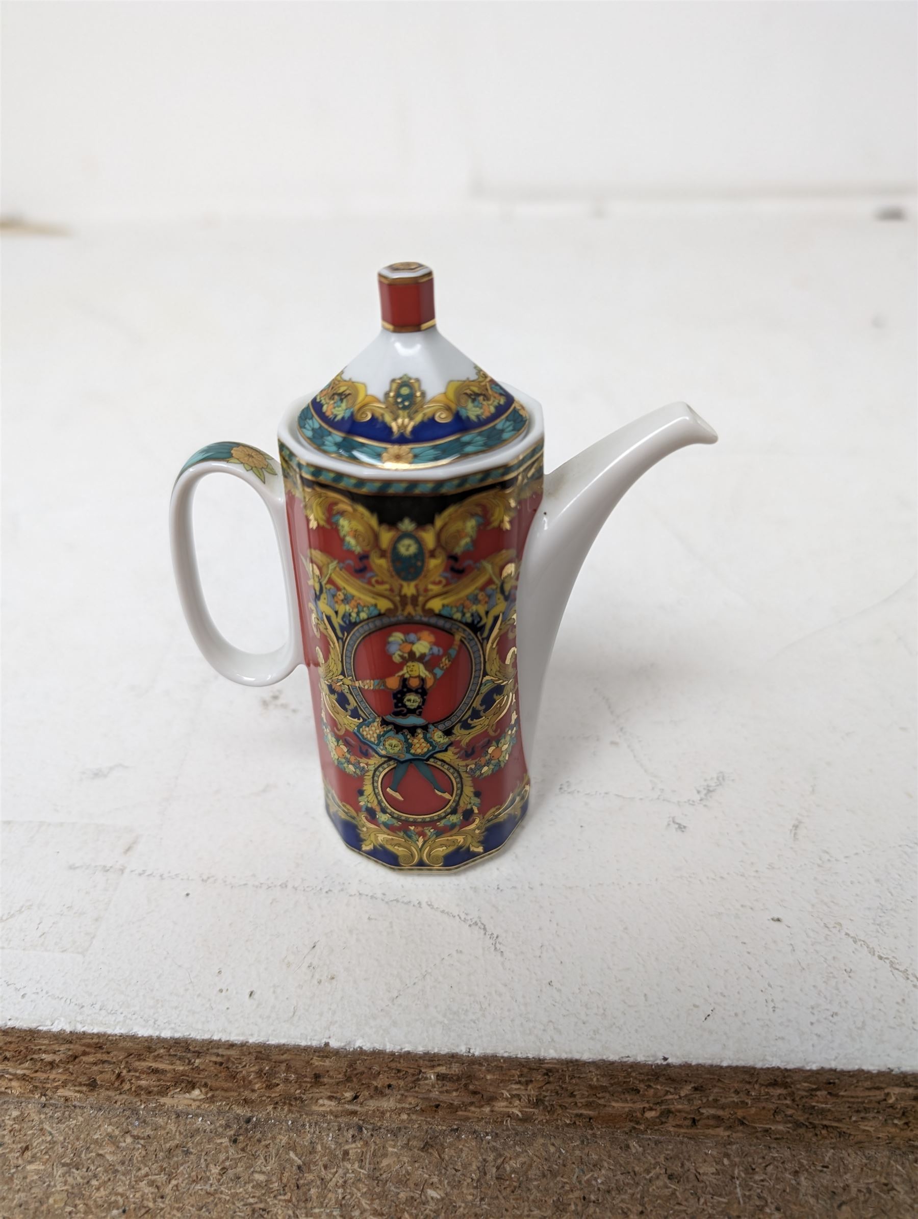 Rosenthal Versace Le Roi Soleil pattern miniature coffee pot  