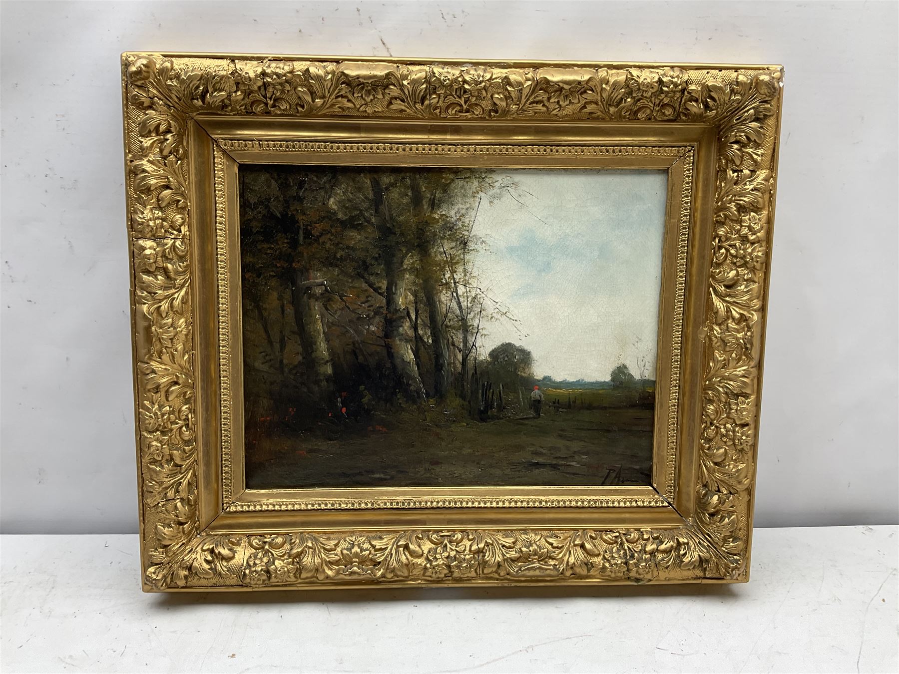 English School (early 20th century): Edge of the Woods, oil on canvas indistinctly signed 31cm x 40cm