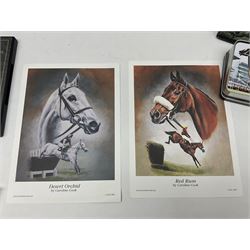 Atlas Editions pewter racehorses, to include Sea Bird, Kauto star etc  