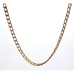  9ct gold flattened chain necklace hallmarked 8.2gm  