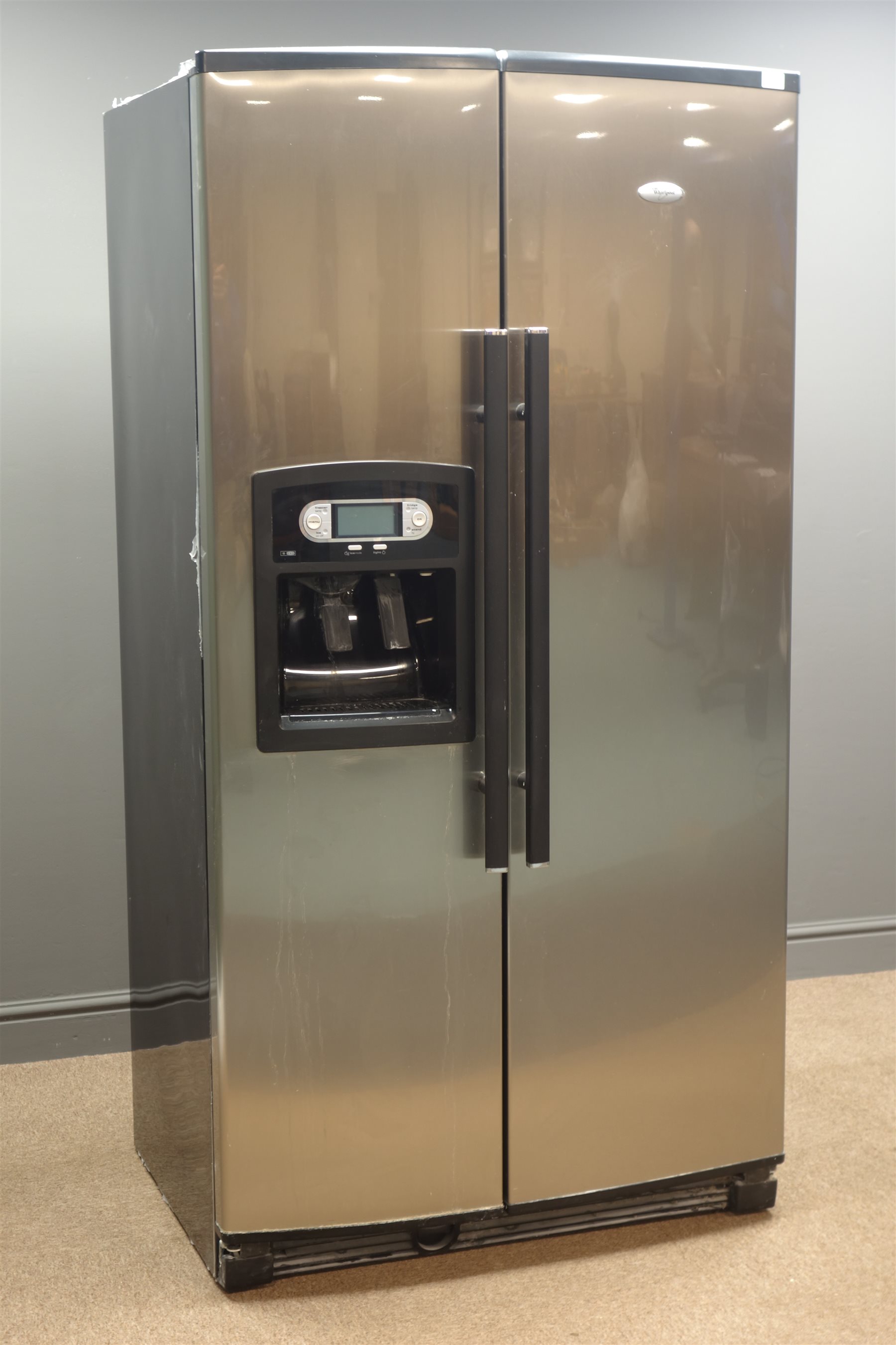 Whirlpool FRSB36AF20/2 American style side by side silver finish fridge