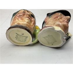 John Beswick figure of a seated piglet, Beswick Beatrix Potter Mrs Rabbit and Peter figure, and quantity of Sandland Character Ware jugs