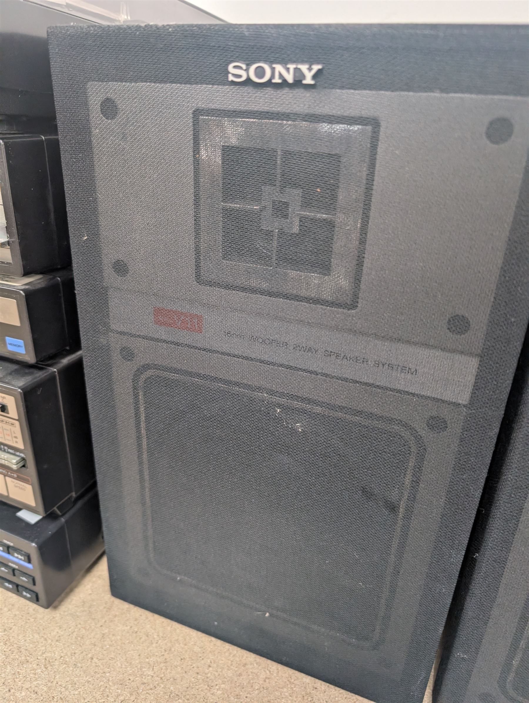 Sony HiFi system, comprising PS-LX330P Turntable, CDP-30 CD Player, TA-V11W Amplifier, ST-V11L FM-AM Tuner, TC-V11W Cassette Player and a pair of SS-V11 16cm 2Way Woofer Speakers