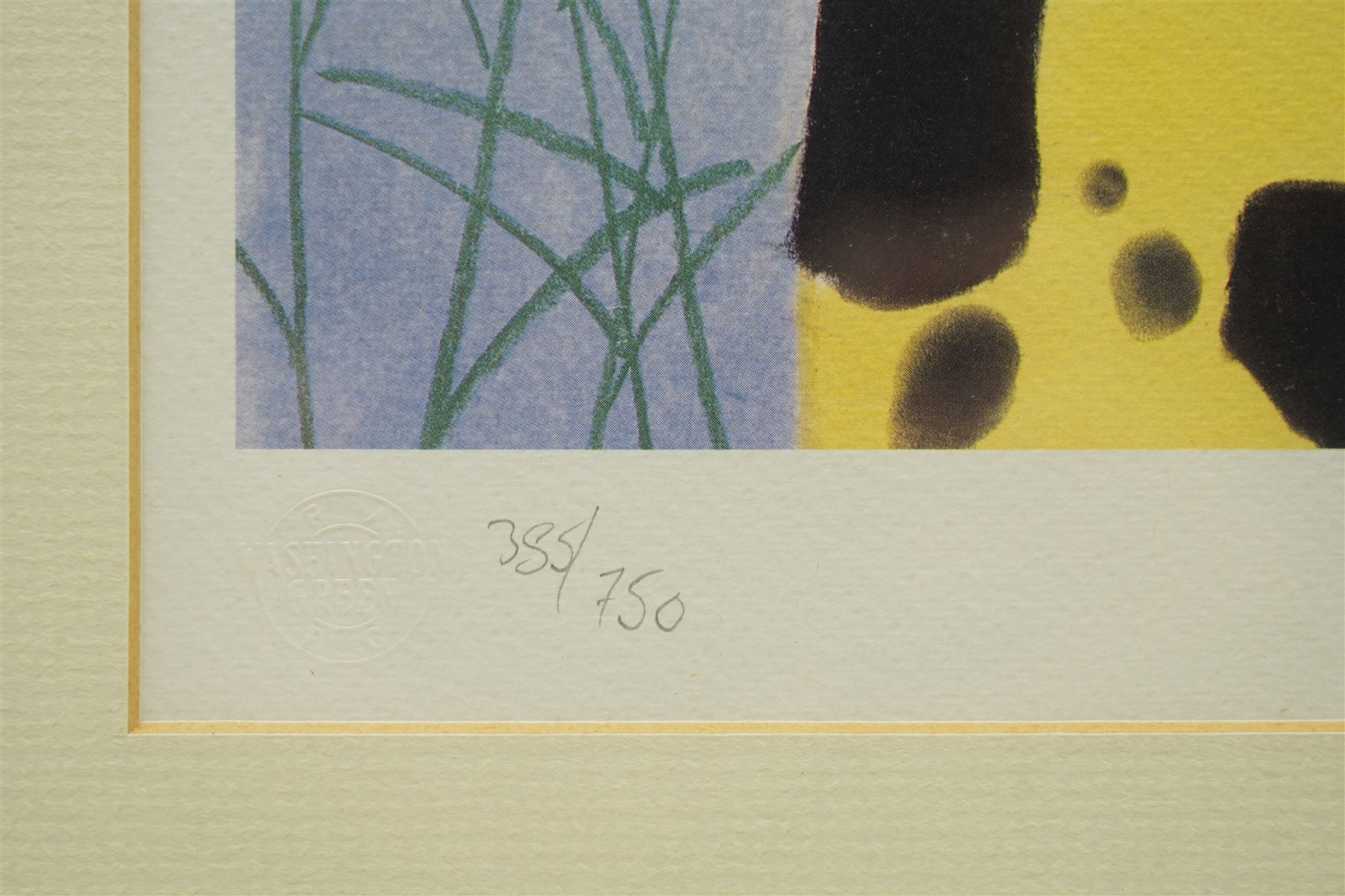 Mackenzie Thorpe (British 1956-): 'Daisys', limited edition colour lithograph signed titled and numbered 385/750 in pencil with blindstamp 44cm x 35cm