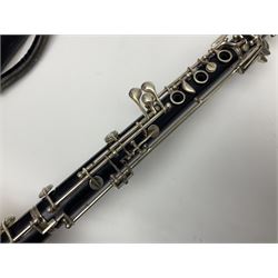 F. Buisson Dallas London oboe, serial no.5434; Boosey & Hawkes Lafleur clarinet, serial no.807004; and incomplete Boosey & Hawkes Regent clarinet, serial no.372169; each in fitted carrying case (3)