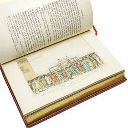 Egan, Pierce - 'Real Life in London', 2 vols published by Jones & Co, 1821 first edition with hand coloured plates, all edges gilt and rebound in full Morocco and gilt by Bayntun Riviere, Bath