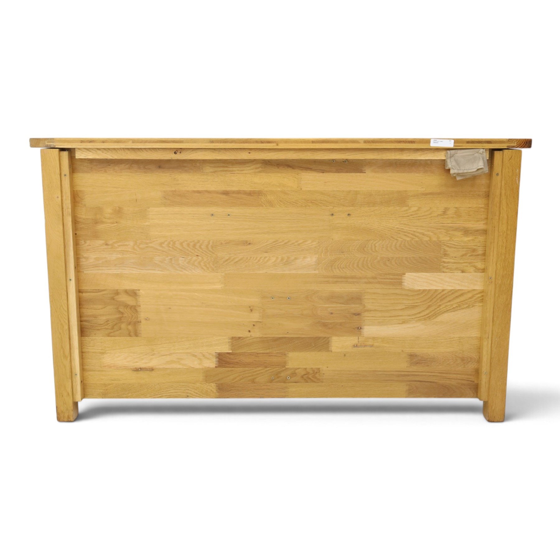 Contemporary light oak chest, rectangular top fitted with three short over four long drawers, on square feet