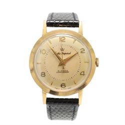Smiths Imperial gentleman's 9ct gold manual wind wristwatch, cream dial with alternate dag...