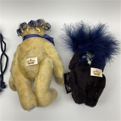 Two Cotswold Bear Company limited edition teddy bears in the Shop Exclusive series - 'Mango' No.1/1 with floral head garland H31cm; and 'Austin' No.1/1; both with certificates and bags (2)