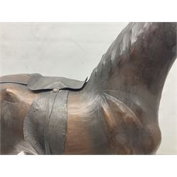 Liberty style leather horse, H68cm