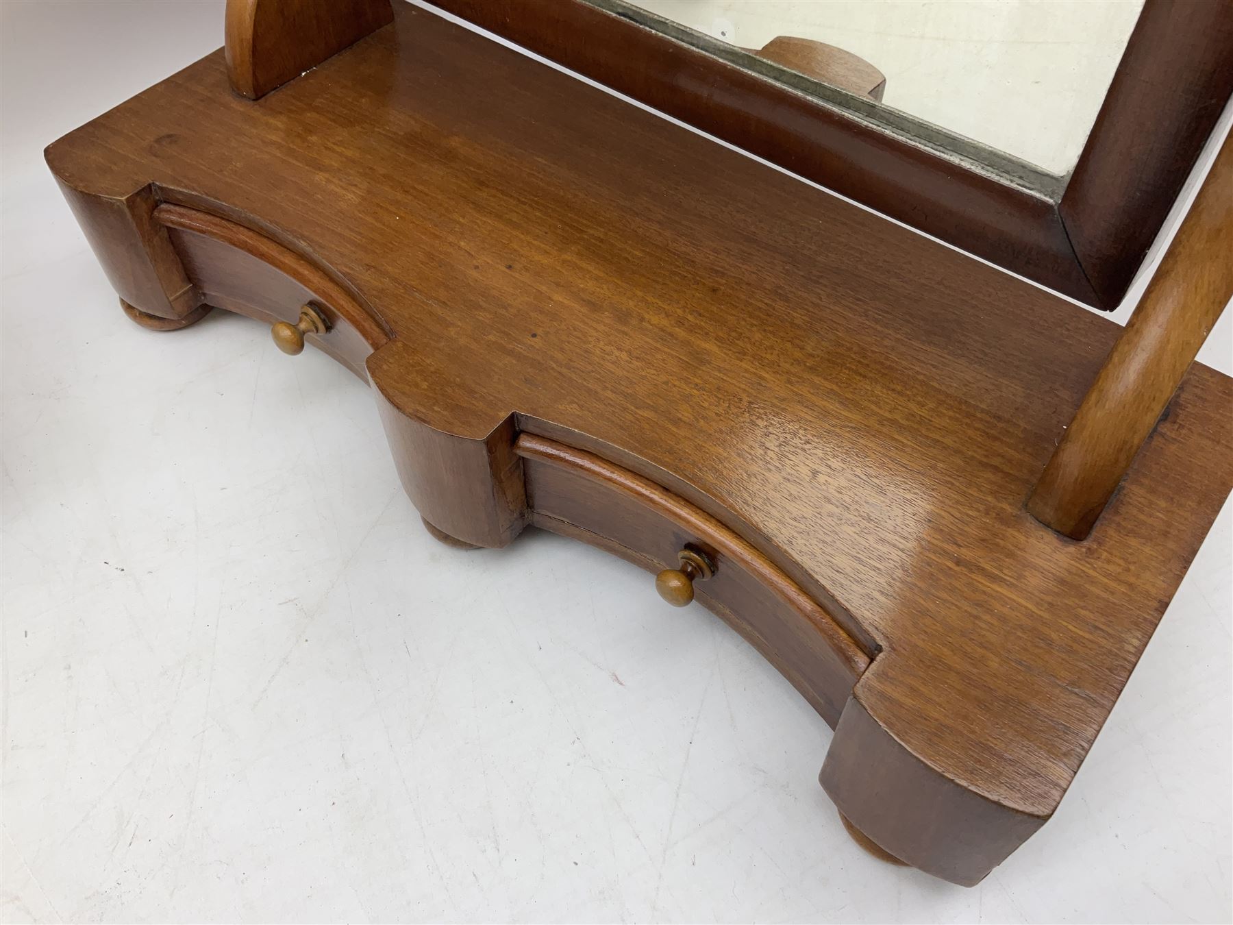 Two Victorian dressing table mirrors, tallest H58cm