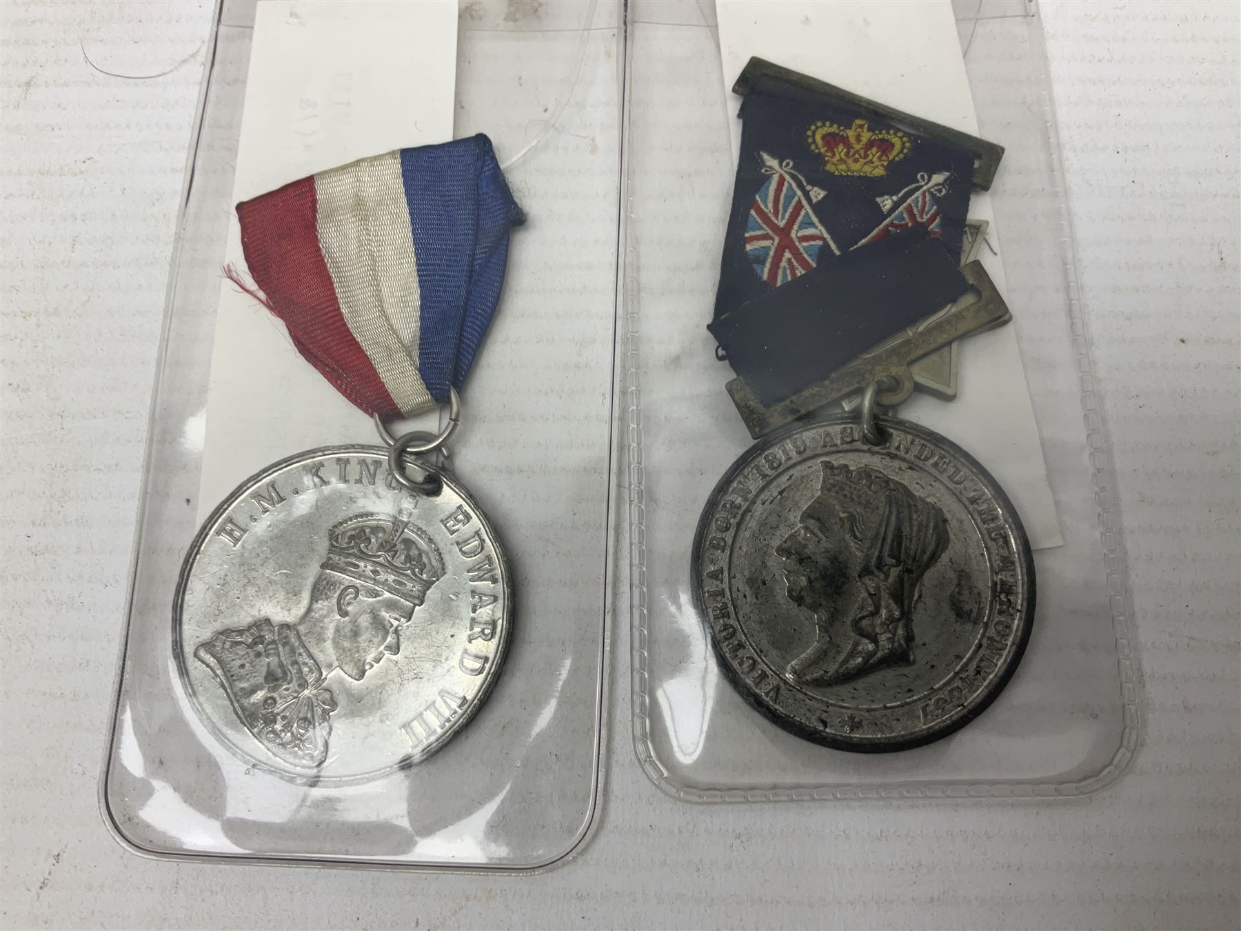 Japanese Order of the Sacred Treasure Medal (Zaihosho) in lacquered box; Norwegian Grunnlovsdag 1945 Medal with National Flag ribbon; three school attendance medals; four Royalty commemorative medals including both Victoria jubilees; quantity of medal ribbons and medal bars; medal issue boxes; badges; booklets etc