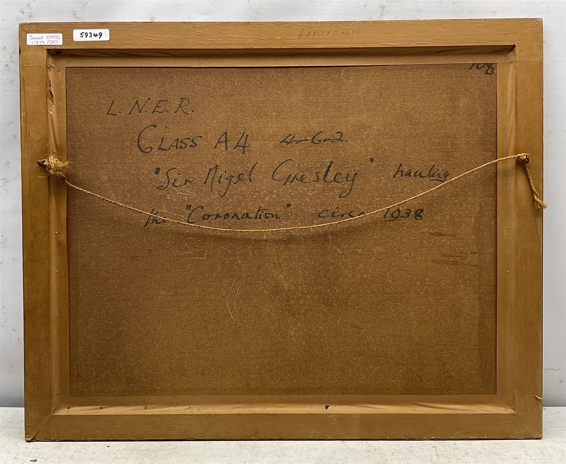 Ivan Lilley (British 1932): 'Sir Nigel Gresley hauling the Coronation circa 1938', oil on board signed and dated '75, titled verso 55cm x 70cm