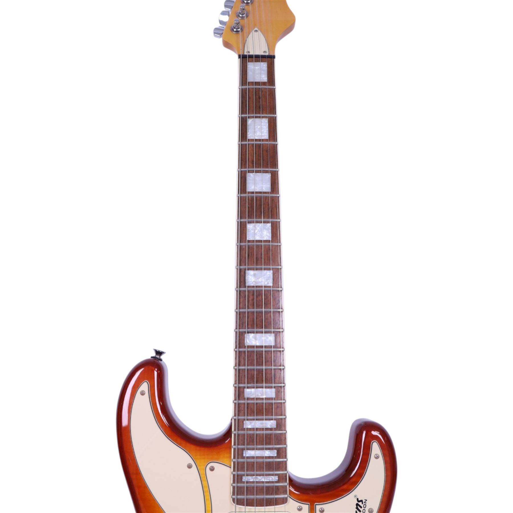 Burns Club Series King Cobra electric guitar in amber burst finish, circa 2015 serial no. 15100493, guitar L101cm