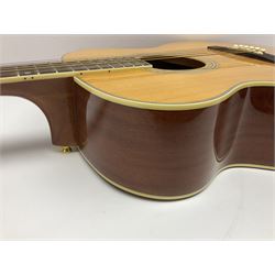 Woodstock model no.WHW41J203 acoustic guitar with mahogany back and sides and spruce top, serial no.2835 L102.5cm; in soft carrying case