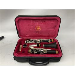 John Packer JP121 Mk.IV five-piece clarinet, serial no.12109992; in original case; and B & H 78 four-piece clarinet, serial no.1107309; cased (2)
