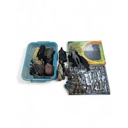 Lord of the Rings pewter and bronze effect chess set, boxed, together with a collection of...