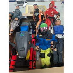Large collection of Action Man figures, villains, vehicles and accessories, including Jet ...
