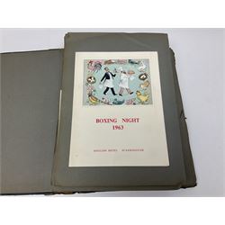 Local history - menus from the Pavilion Hotel, Scarborough, housed in two albums, 1930s and later 