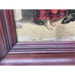 After Fred Roe, pair of colour prints of Lord Nelson, one titled 'Good-bye My lads', the other depicting Nelson walking through the streets of Portsmouth, 52 x 81cm, modern mahogany frames (2)