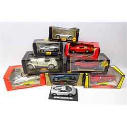  Four boxed Burago die-cast vehicles, four Maisto, vehicles incl. Special Ed. and two others   