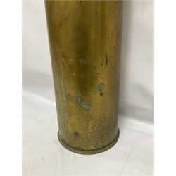 Large brass shell case, H70cm