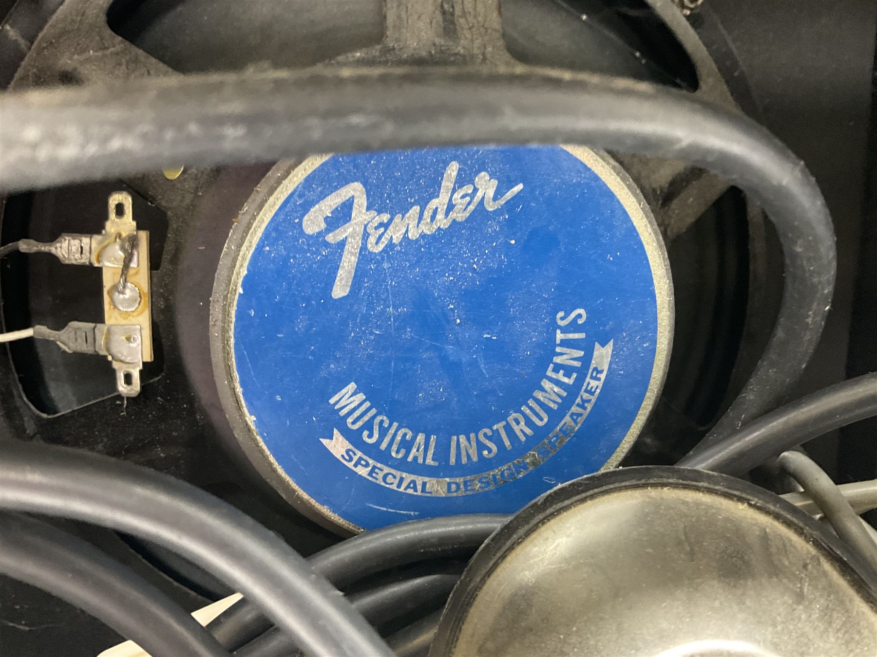 Aria Sinsonido mahogany electric travel guitar, serial no.0502385 L86cm; in original gig bag with earphones and GM11 Minituner; together with Fender Sidekick Reverb 25 amplifier and Marshall MG Series 15DFX amplifier (3)