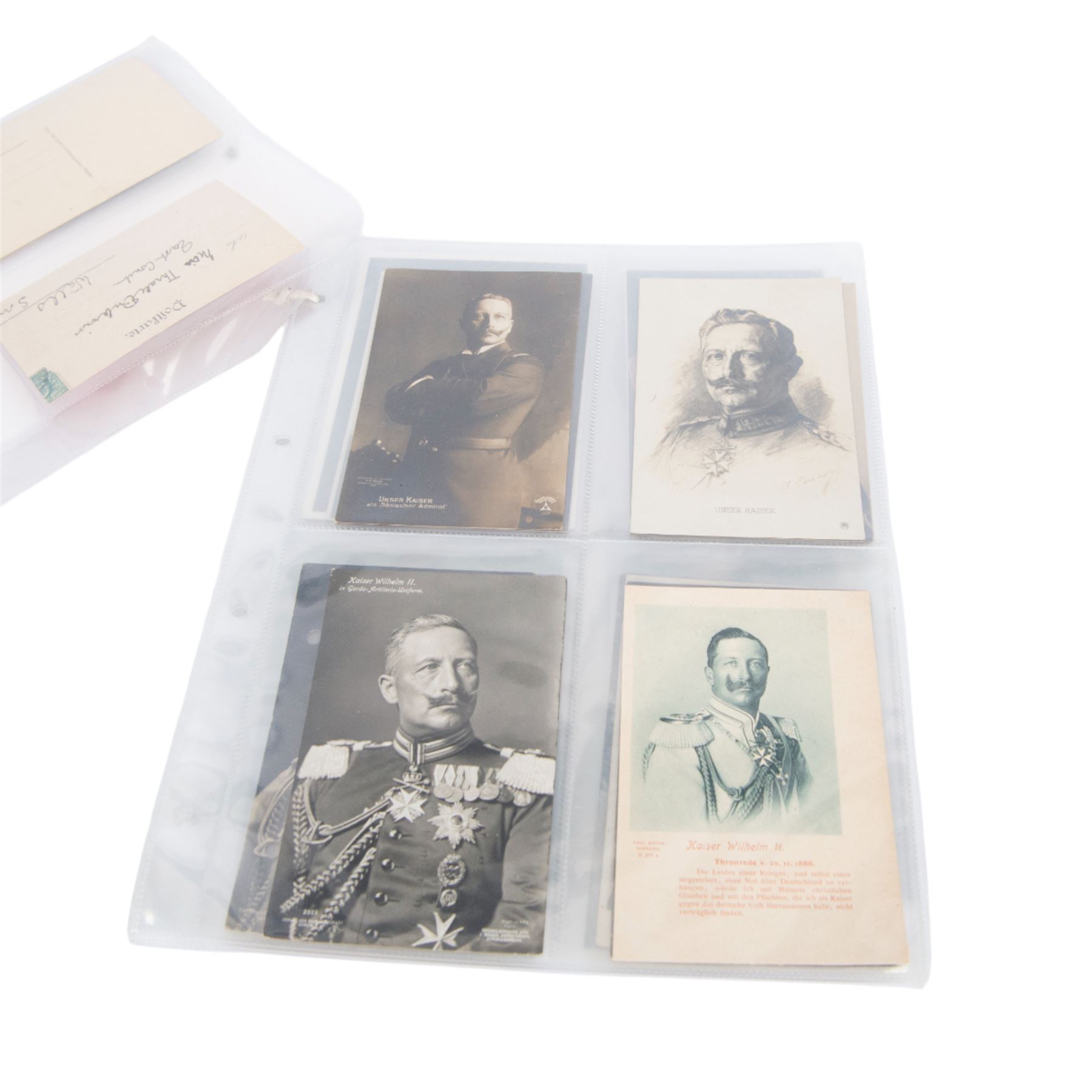 Thirty eight postcards of the Kaiser Wilhelm  