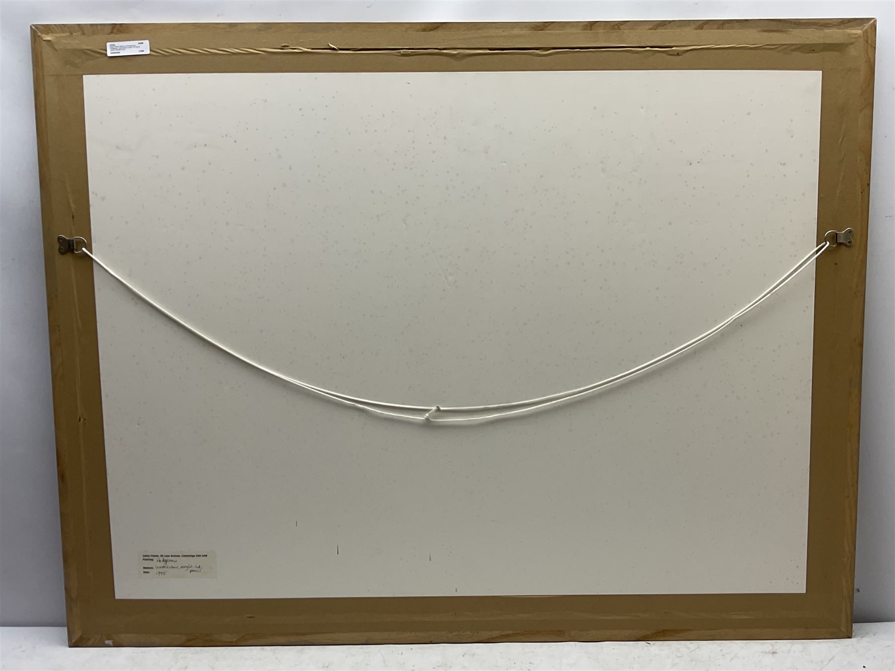 Cathy Parker (British contemporary): 'Hedgerow', watercolour acrylic and pencil signed, labelled verso 49cm x 74cm