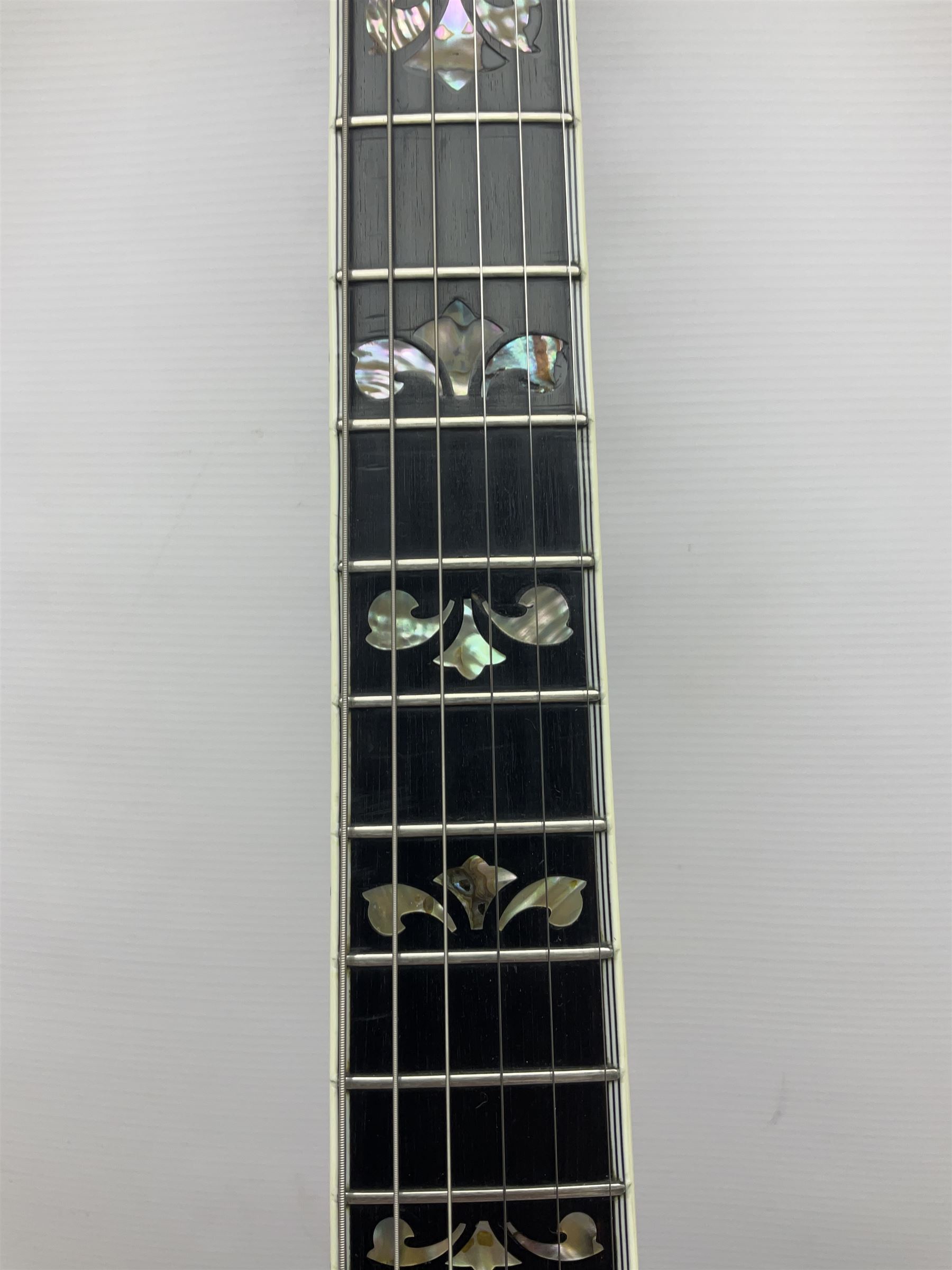 American Gretsch Super Chet semi-acoustic guitar, 1960s/70s, with 'pots' on scratch plate, serial no.5 2071, L111cm overall;  in original hard carrying case  