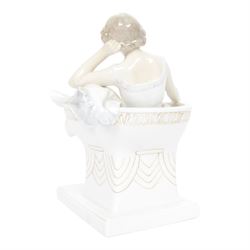 Royal Copenhagen figure no. 894, Woman Seated in a Chair, designed by Axel Locher, H20cm
