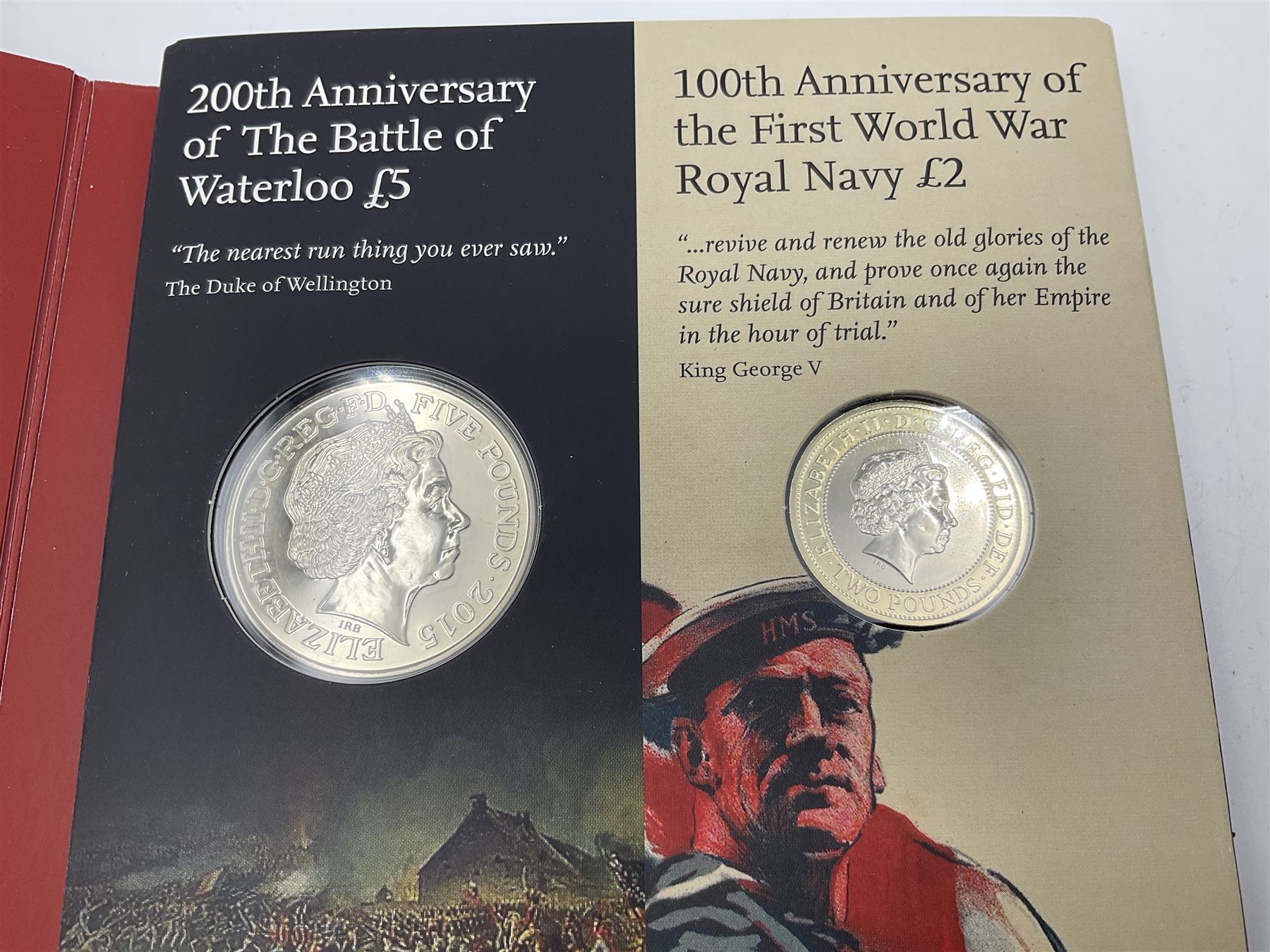 Two The Royal Mint United Kingdom Annual Coins Sets, dated 2015 and 2016, both in card folders with certificates