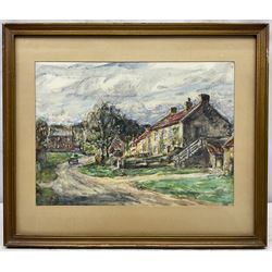 Rowland Henry Hill (Staithes Group 1873-1952): Horse and Cart at Ellerby, watercolour signed and dated 1942, 24cm x 33cm