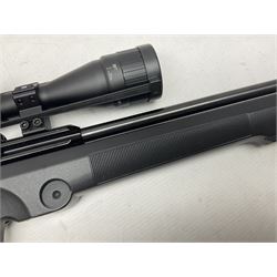 FX Cutlas FX25757 .177 PCP rifle with Hawke Fastmount 3-9 x 40 scope, L84cm overall; in soft carrying case with scope instructions and magazines NB: AGE RESTRICTIONS APPLY TO THE PURCHASE OF AIR WEAPONS.