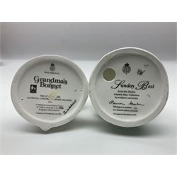 Three Coalport figures, comprising Eugenie, Lillie Langtry and Laura, together with seven other similar figures