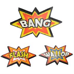 'Flash' 'Bang' and 'Wallop', set of thre