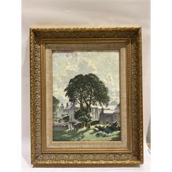 John Smith Atherton (British 1877-1943): 'Sunny Morning in Grassington', oil on board signed, titled verso 39cm x 29cm 